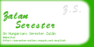 zalan serester business card